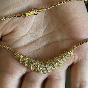 Swarovski Gold Plated Vintage Necklace